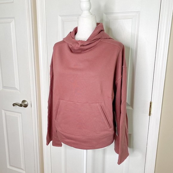 ALO Yoga Low Key Wide Sleeve Hoodie Rosewood - Picture 3 of 7